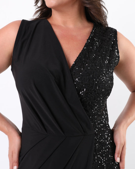 Sıfır Kol Sandy Abiye Elbise