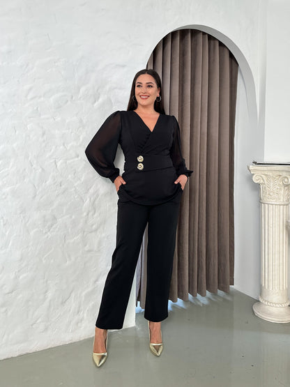 Denizatı Düğmeli Abiye Takım