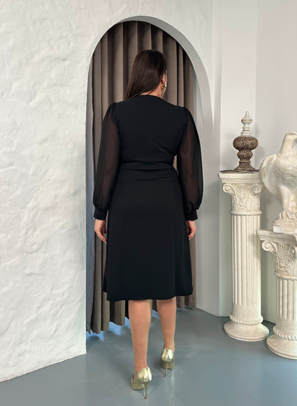 Kemer Detaylı Abiye Elbise