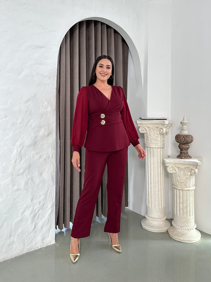 Denizatı Düğmeli Abiye Takım