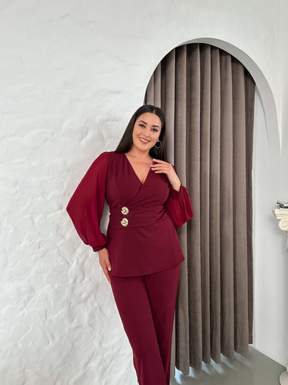 Denizatı Düğmeli Abiye Takım