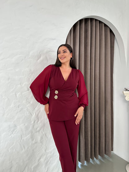 Denizatı Düğmeli Abiye Takım